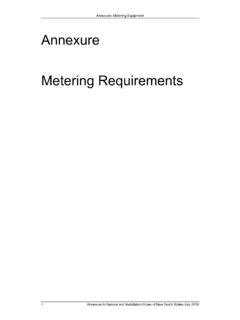 annexure metering requirements NSW